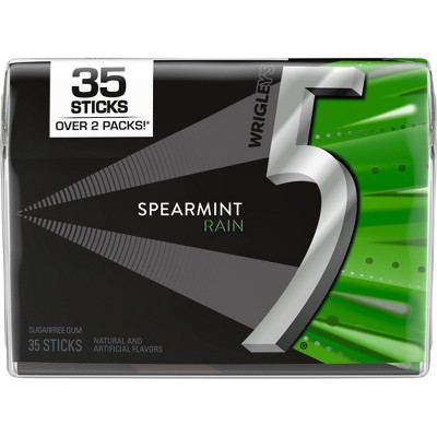 Wrigley's 5 Spearmint Rain Sugarfree Gum - 35ct | Target