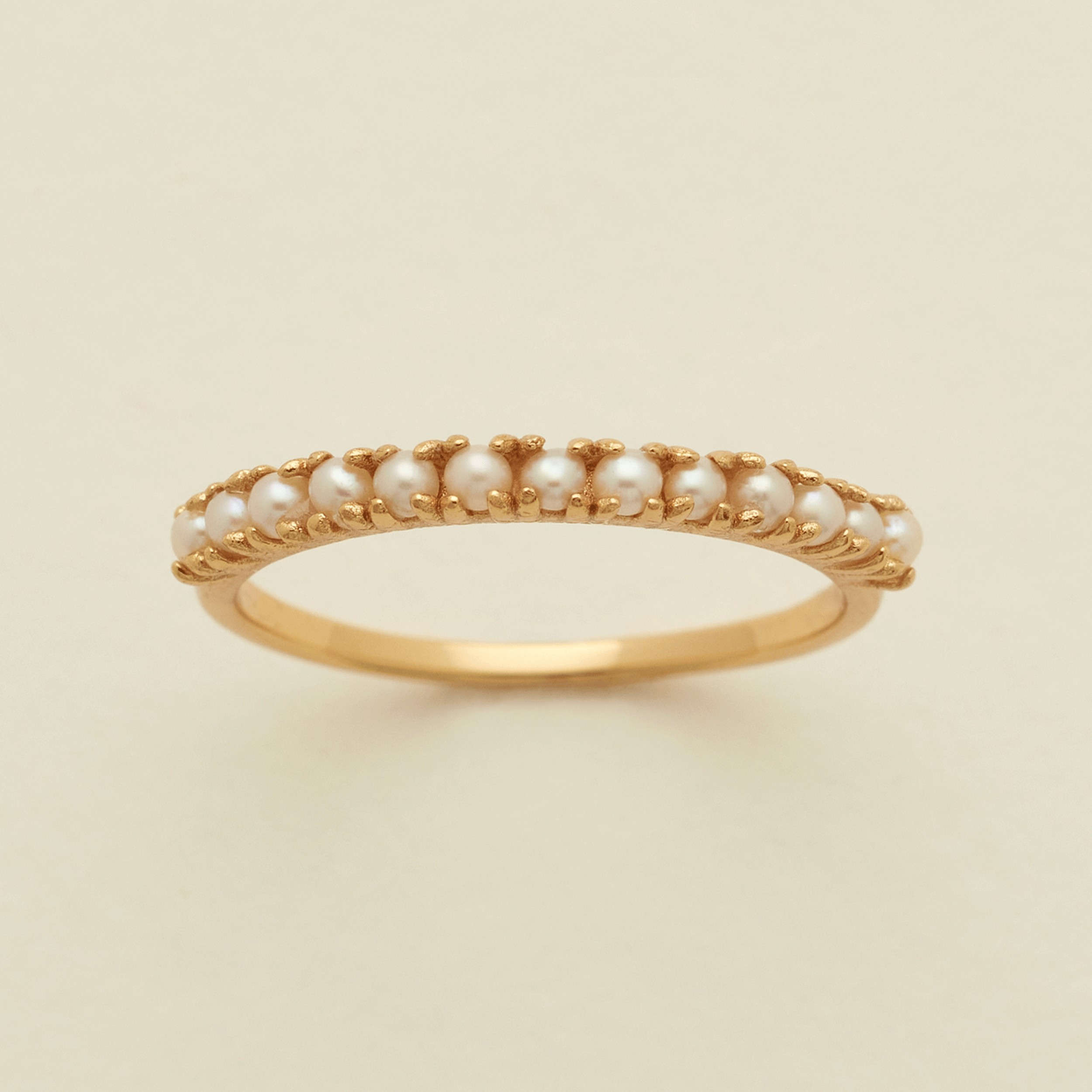 Pearl Stacking Band Ring | Made by Mary (US)