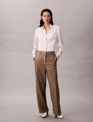 Faux Leather Relaxed Pants | Calvin Klein | Calvin Klein (US)