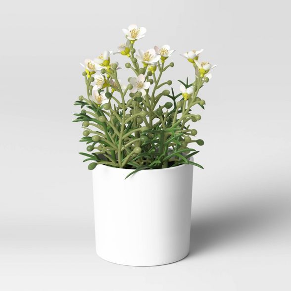 8" x 6" Artificial Flower Arrangement White - Threshold™ | Target
