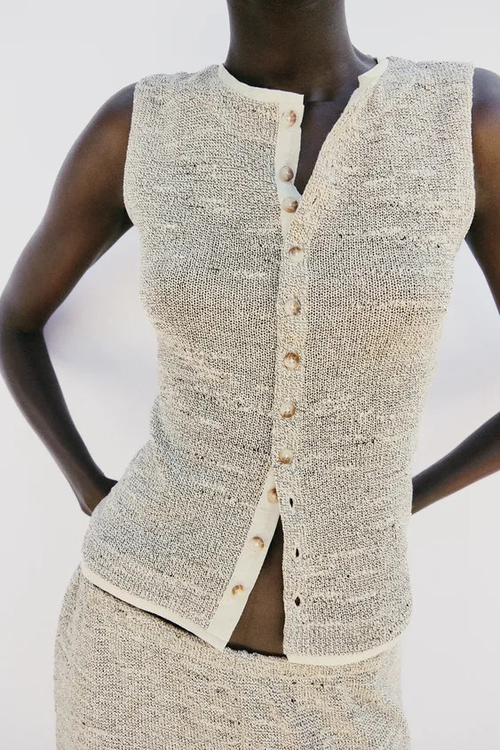 BUTTONED WAISTCOAT TOP | Zara UK