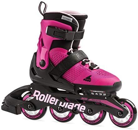 Rollerblade Microblade Girl's Adjustable Fitness Inline Skate, Pink and Bubble Gum, Junior, Youth... | Amazon (US)