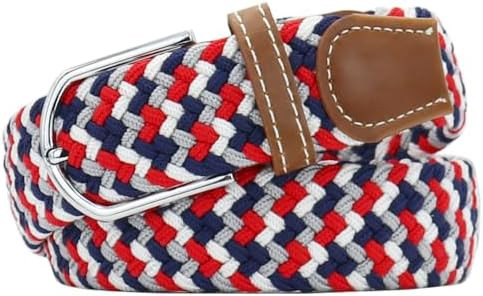 Multicolored Elastic Woven Golf Belts Casual Braided Stretch Belt for Men and Women | Amazon (US)