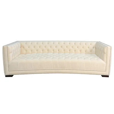 96" Velvet Curved Tuxedo Arm Sofa | Wayfair North America
