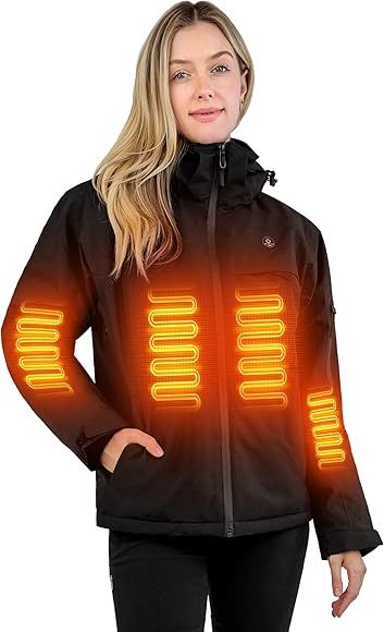 ANTARCTICA GEAR Heated Jacket, Ski Jacket Coat, With 12V/16000mAh Battery Pack, 5 Areas Heating T... | Amazon (US)