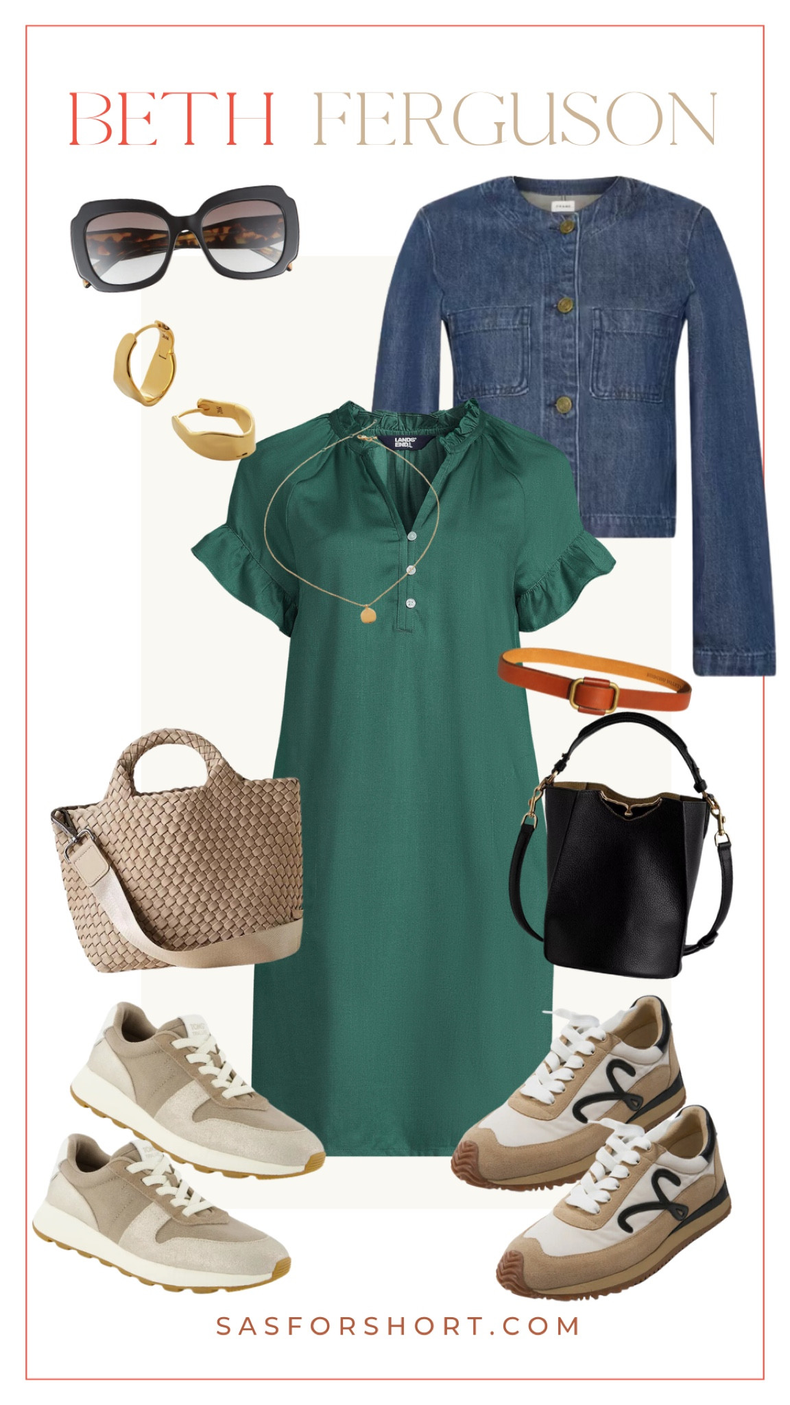 Petite green fall dress to wear with fashion sneakers or flats.  Pairs perfectly with a denim jacket for the crisp fall air.

Fashion sneakers with dress outfit, elevated casual fall look, fall dress
#ltkpetite #petite

#LTKOver40 #LTKStyleTip #LTKItBag