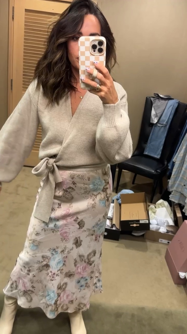 Skirt and wrap sweater outfit from the Nordstrom anniversary sale 

#LTKxNSale #LTKsalealert #LTKFind