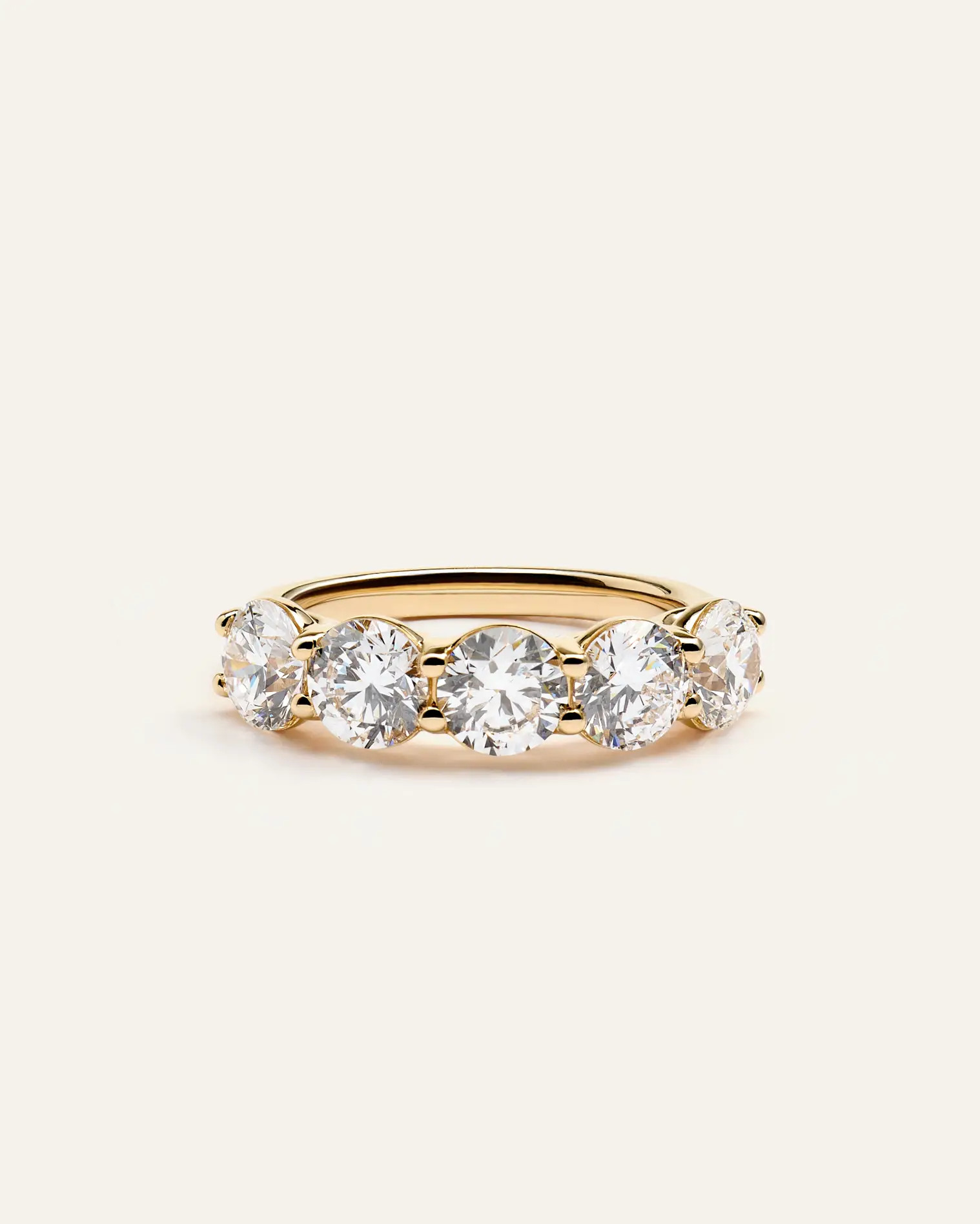 Lab Grown Diamond Five stone Band in Yellow Gold | Quince