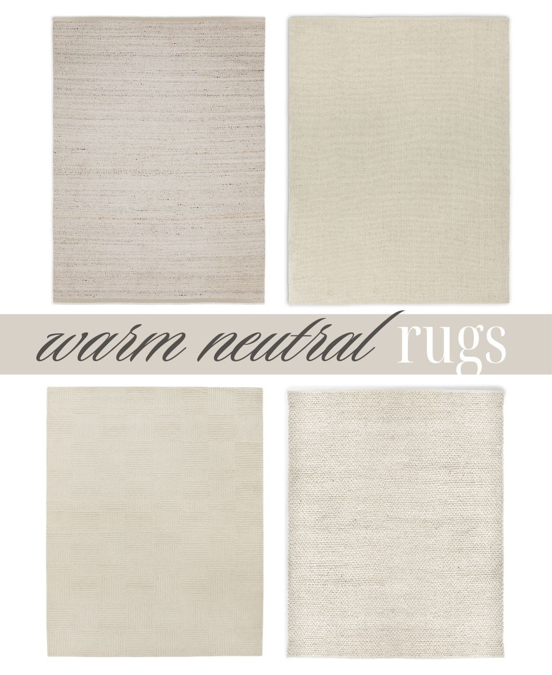Warm neutral rugs that will lay the foundation for a cozy room. 

amazon rug, area rug, textured rug, wool rug, living room rug, bedroom rug, cozy rug, neutral rug, scandinavian modern, organic modern rugs, affordable rug, ivory rug, beige rug, home decor  

 

#LTKsale #LTKhome