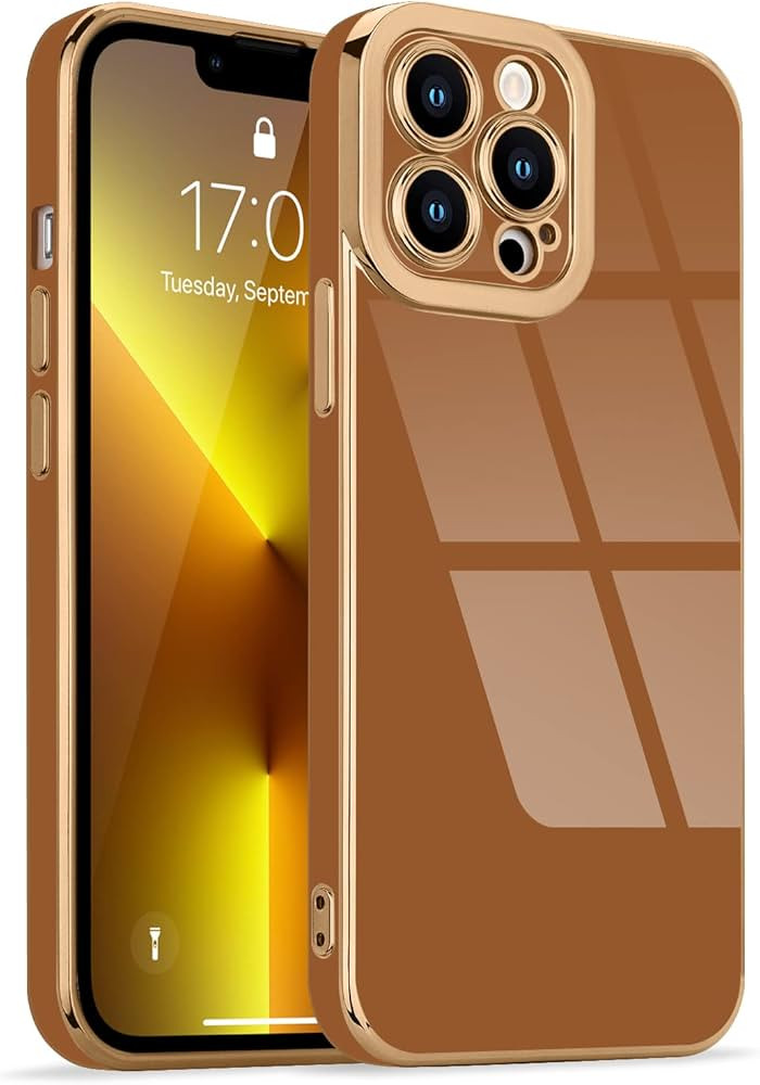 Lafunda Compatible with iPhone 13 Pro Case Cute, Luxury Plating Case for Women Bling Aesthetic Go... | Amazon (US)