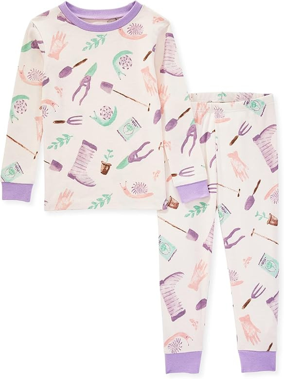 Burt's Bees Baby Baby Girls' Pajamas, Tee and Pant 2-Piece Pj Set, 100% Organic Cotton | Amazon (US)