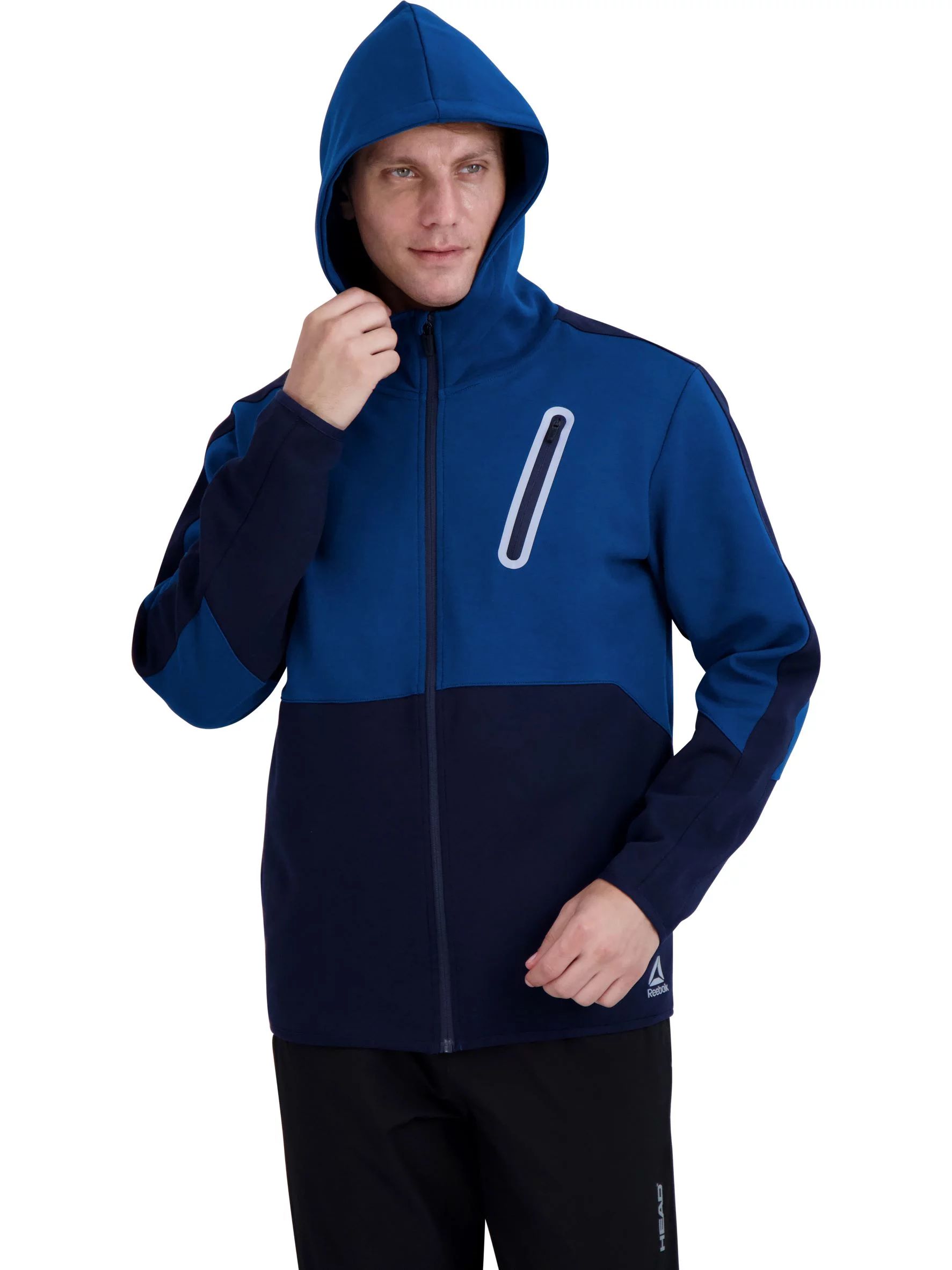 Reebok Men's Colorblocked Full Zip Hoodie, up to Size 3XL | Walmart (US)