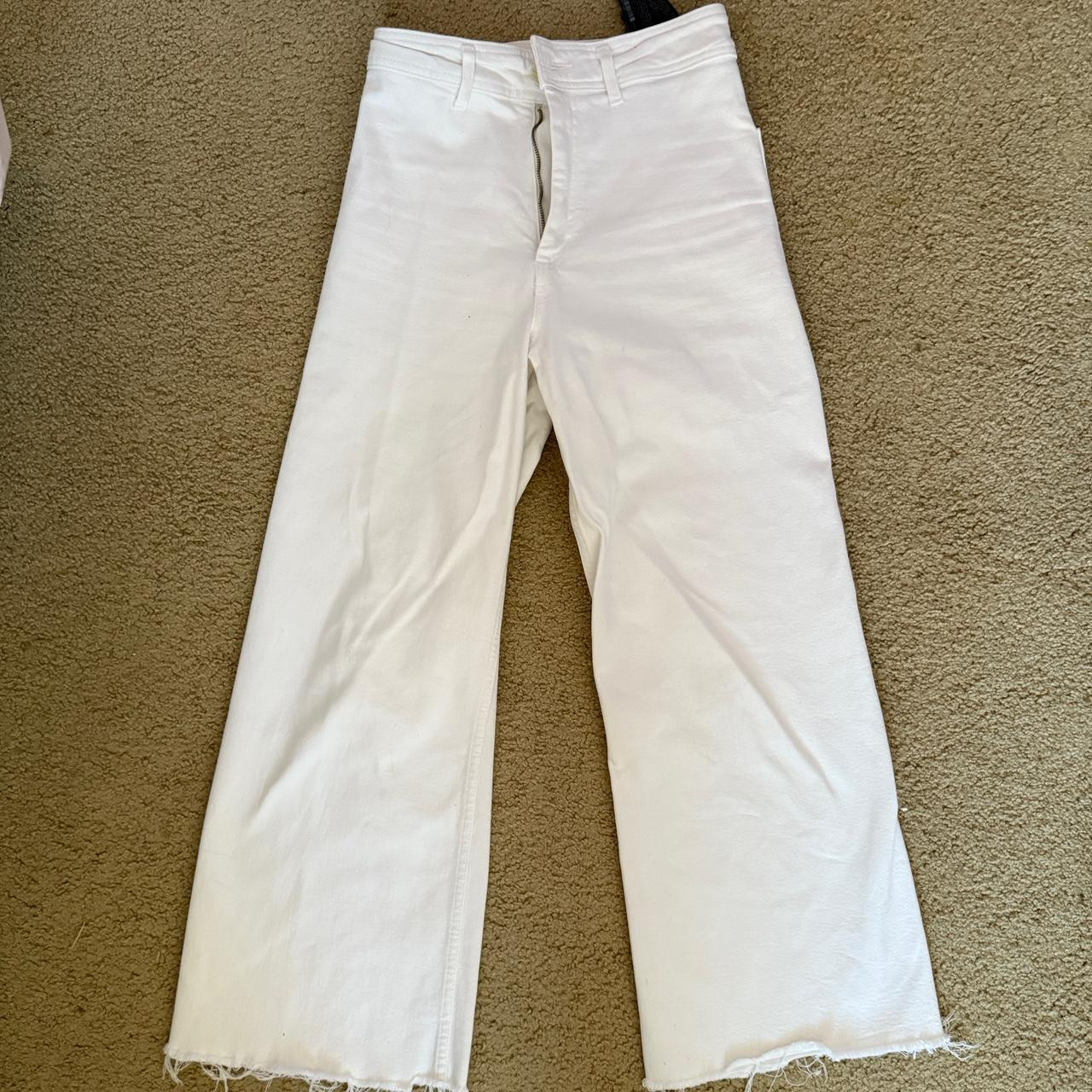 Zara Women's Jeans - White - 4 | Depop US