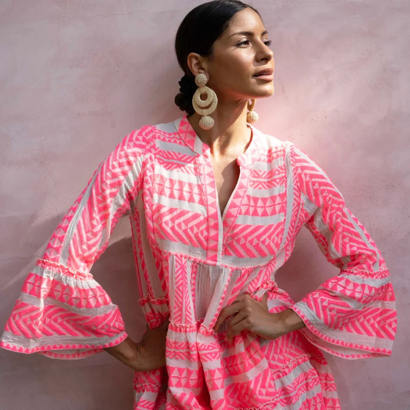 BEACH HAUS Ella Dress - Neon Pink - Pink | Verishop