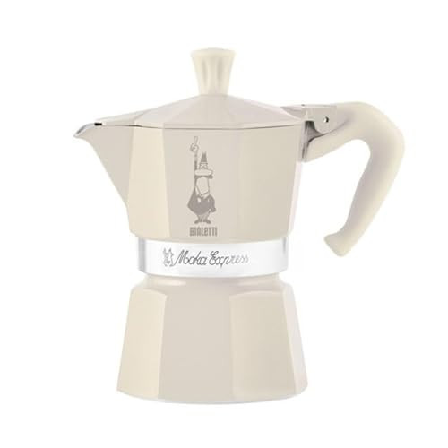 Bialetti Moka Express Iconic Italian Stovetop Espresso Maker (Winter white, Makes 3 Cups) | Amazon (US)