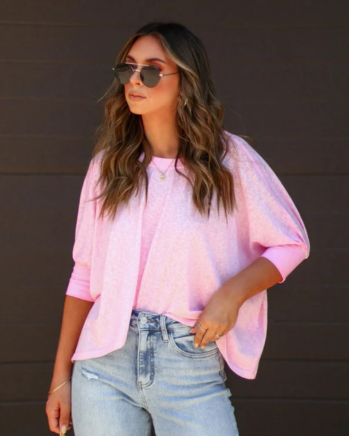Resa Cotton Blend Tee - Pink - SALE | VICI