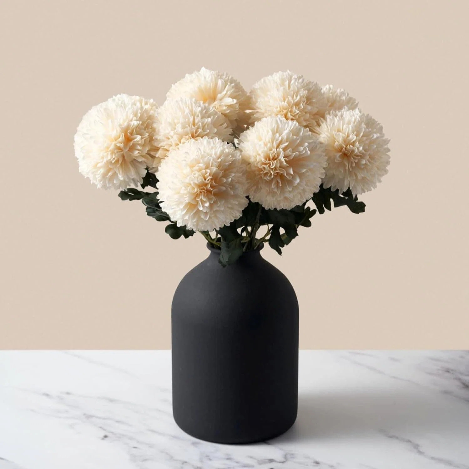 Ivy Bronx Large Matte Black Vase For Flowers, Modern Iron Centerpiece For Living Room Dining Table Decor, Wabi Sabi Style Vase For Tall Stems And Dried Arrangements | Wayfair | Wayfair North America