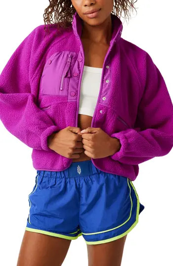 FP Movement Free People FP Movement Hit the Slopes Fleece Jacket in Vivid Violet at Nordstrom Rack, Size X-Large | Nordstrom Rack