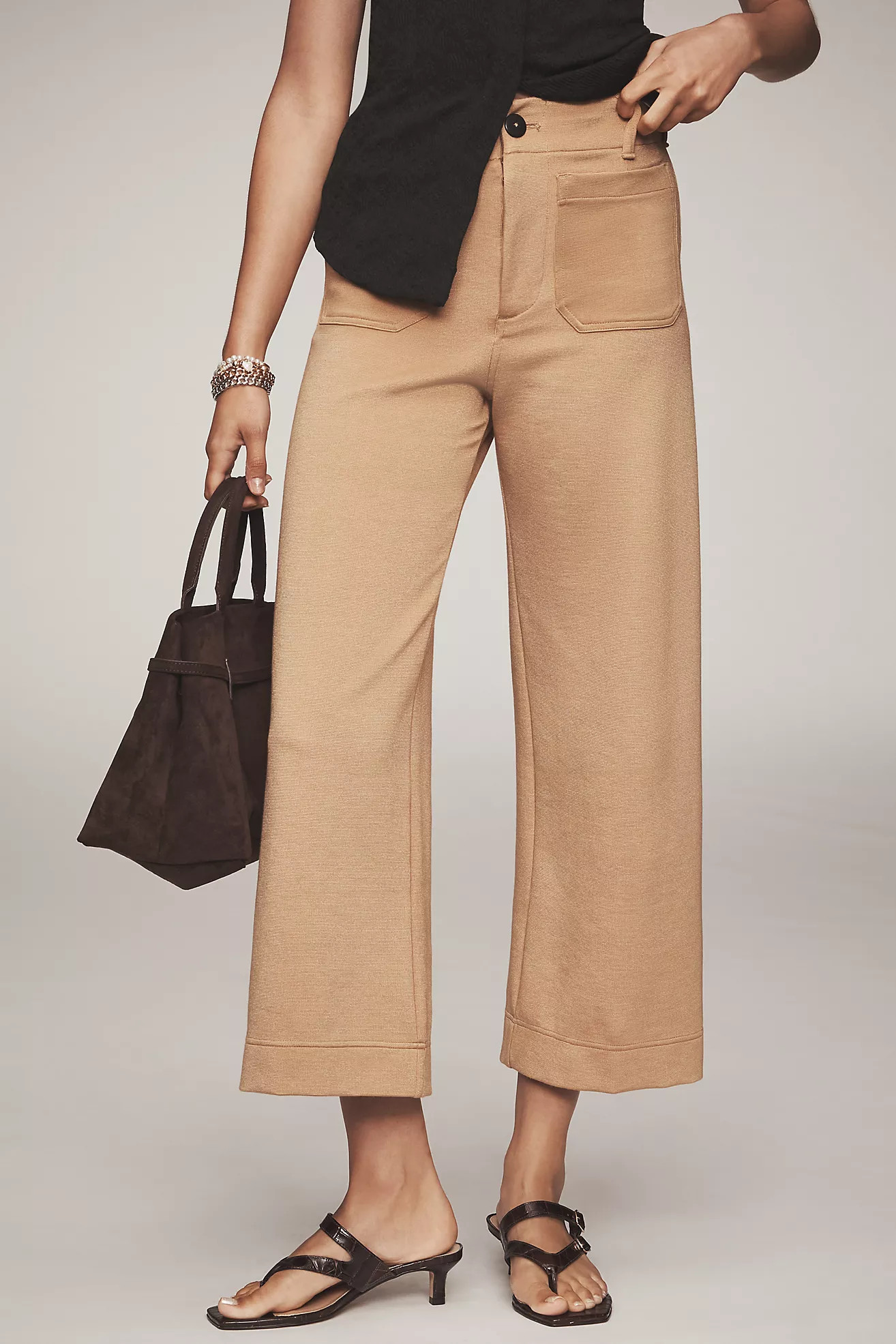 The Colette Knit Crop Wide-Leg Pants by Maeve | Anthropologie (US)