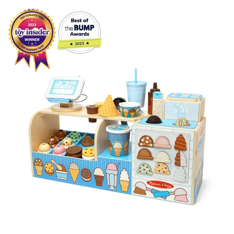 Melissa & Doug Wooden Cool Scoops Ice Creamery Play Food Toy - FSC Certified | Walmart (US)