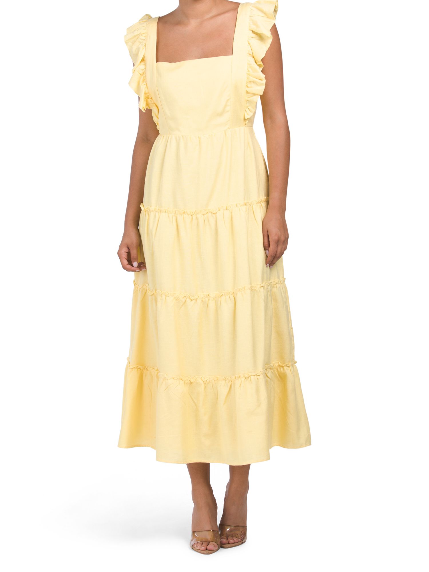 Tiered Maxi With Flutter Sleeve And Tie Back | Marshalls
