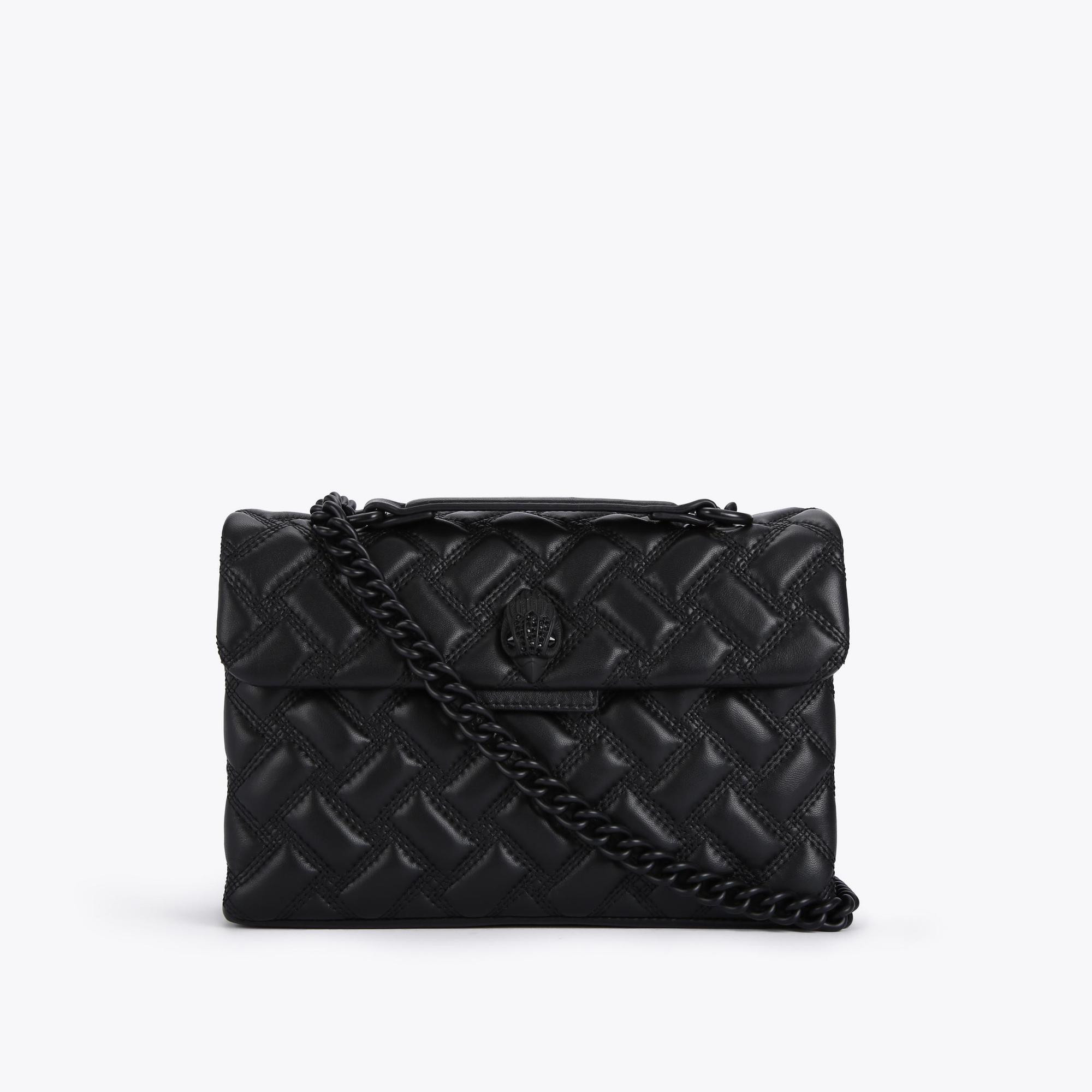 KENSINGTON BAG DRENCH Black Quilted Leather Shoulder Bag by KURT GEIGER LONDON | Kurt Geiger US