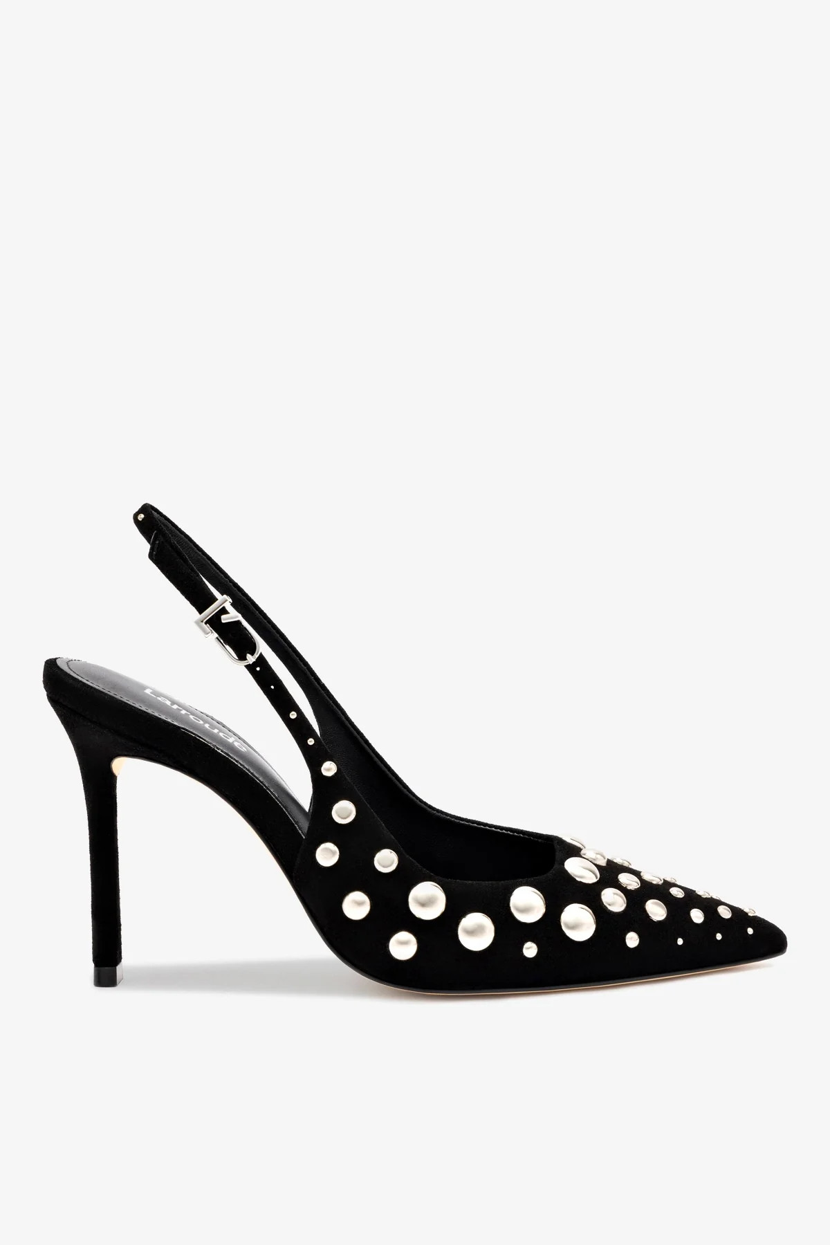Kaitlan Studs Pump In Black Suede | Larroude