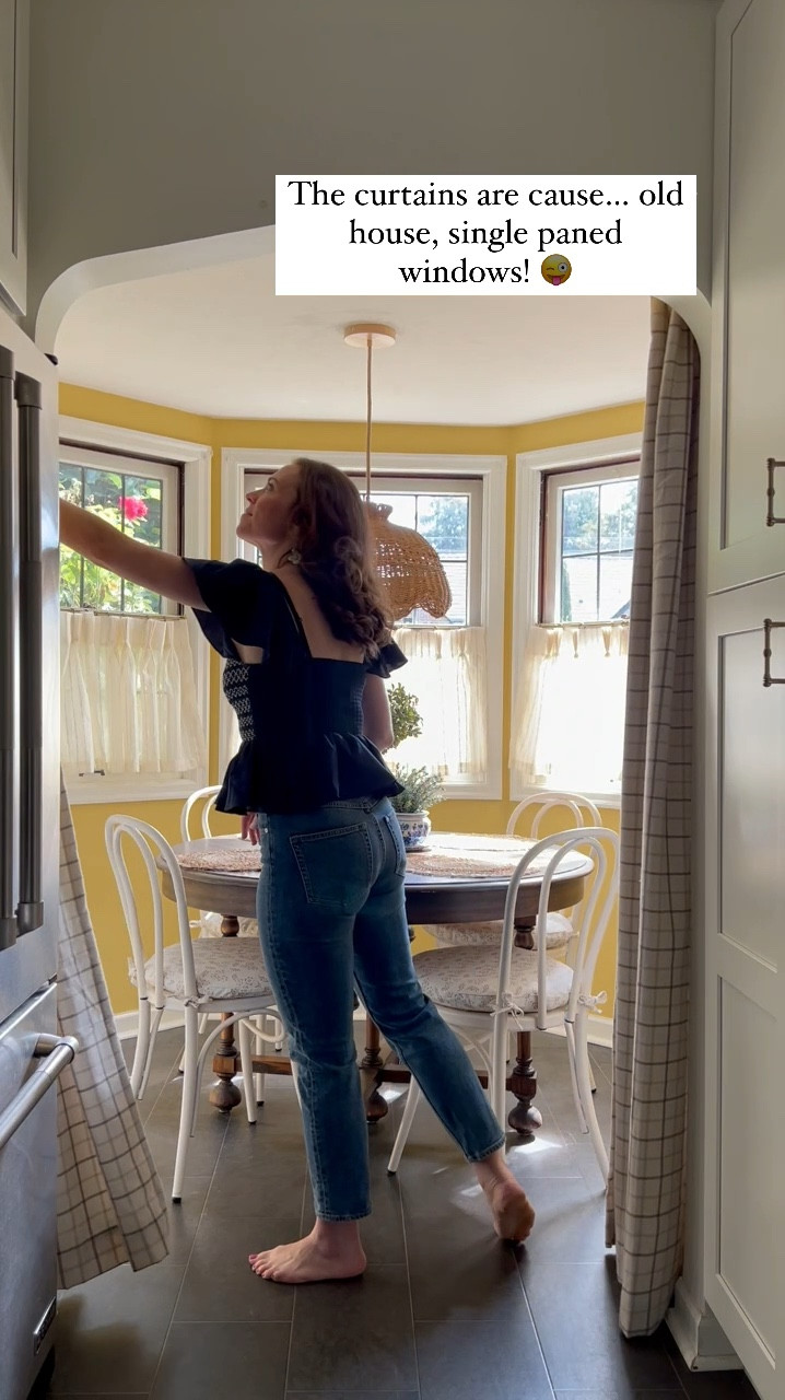 I hung these plaid thermal blackout curtains on one of the coldest days of winter, but they’ve been super useful on the hot days too!! As charming as this breakfast nook is, I leave it covered up half the year. 🙃

Cushions and chargers: @greenrow 
Café curtains: @pepperhome 
Light fixture: @rowabi.interiors (get 20% off with my code Suzannah20)
Other sources linked in LTK post

#LTKHome