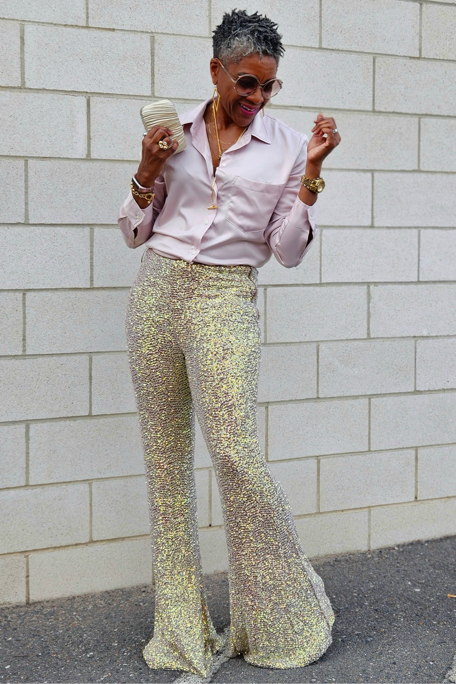 Let’s go dancing! Finally found a pair of evening shoes that kept me on the dance floor, instead of in my seat. These pants deserve to dance.