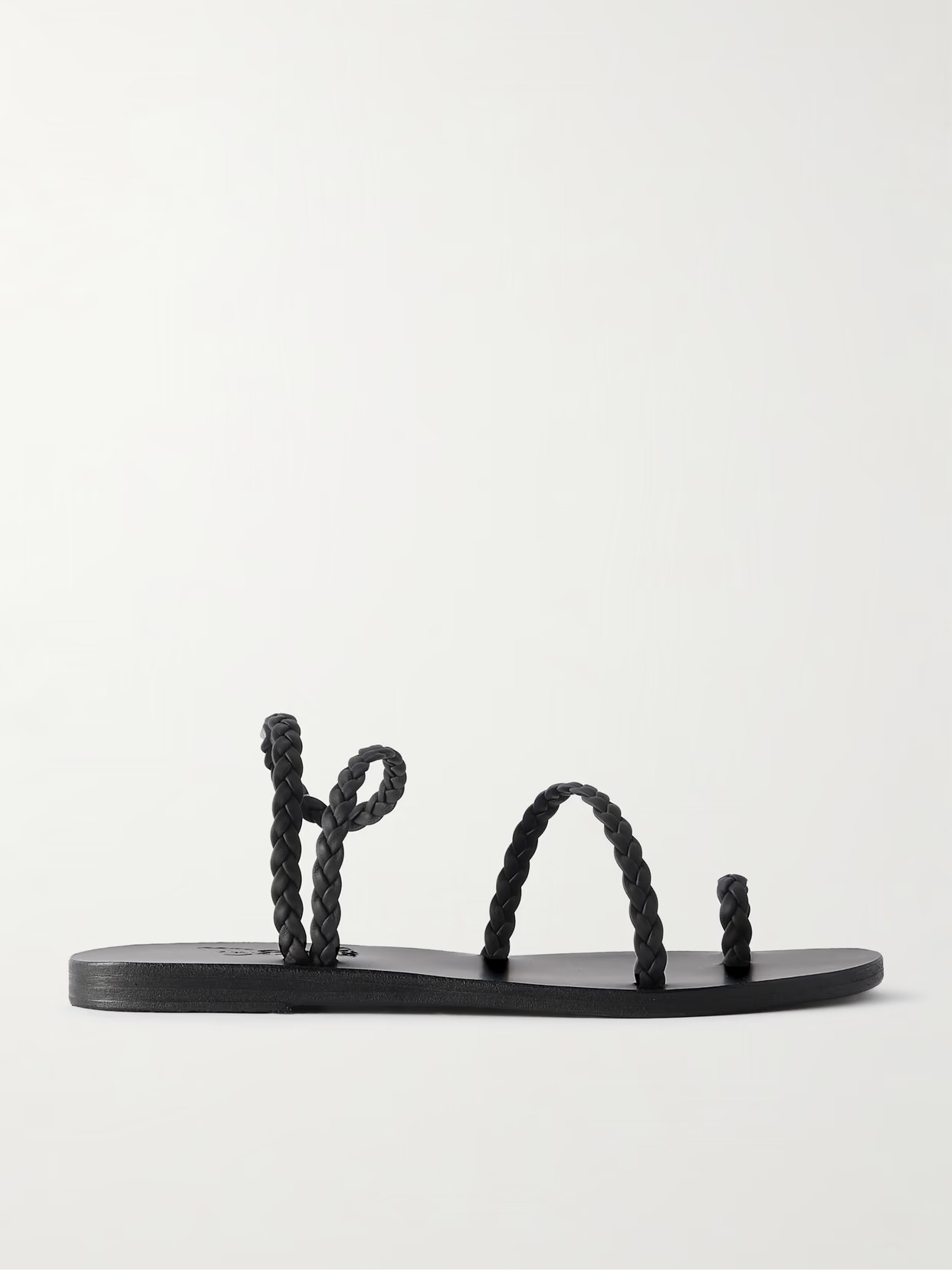 Ancient Greek Sandals - Eleftheria Woven Leather Sandals - Black | NET-A-PORTER (UK & EU)