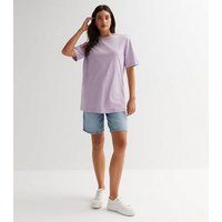 Lilac Acid Wash Oversized T-Shirt New Look | New Look (UK)