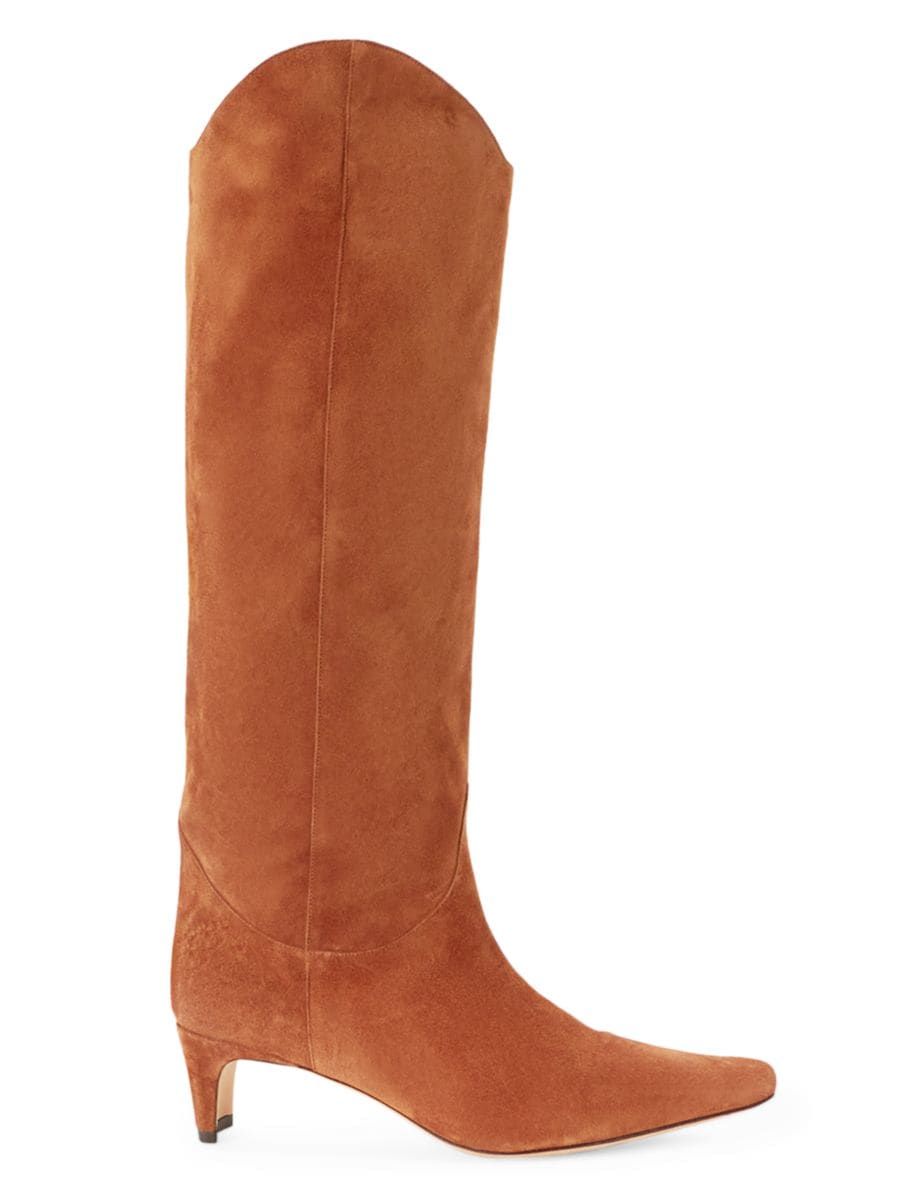 Staud Western Suede Wally Boots | Saks Fifth Avenue