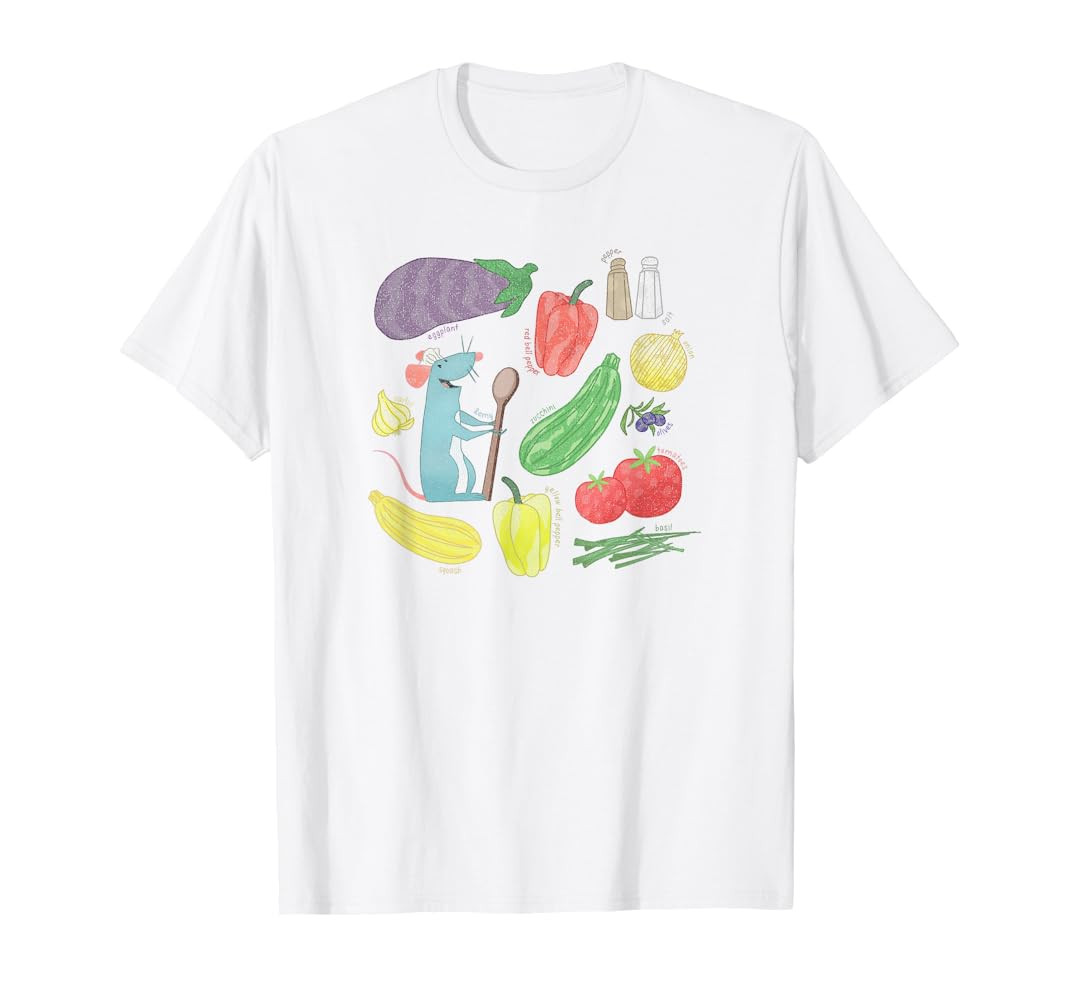 Disney Pixar Ratatouille Remy Ratatouille Recipe Icons T-Shirt | Amazon (US)