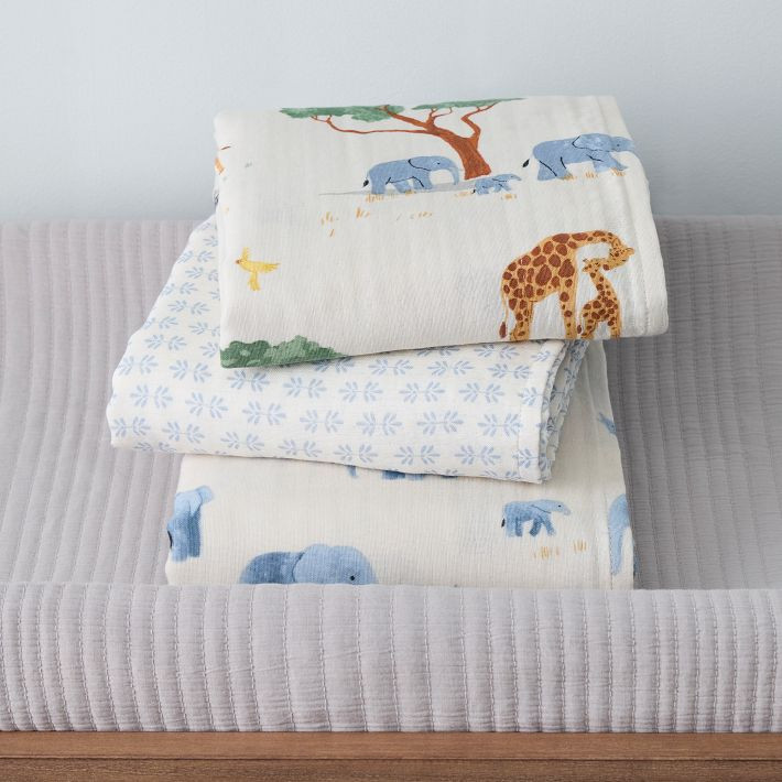 Safari Organic Cotton Swaddle Set | West Elm (US)