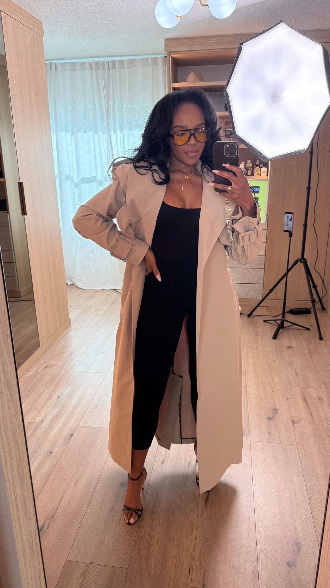 Scroll to shop this elevated everyday look 🤎

A classic black set layered with a structured neutral trench instantly elevates your outfit—this is one of those pieces you’ll wear on repeat, making it a smart long-term staple where your cost per wear drops every time you style it.

Perfect for work, dinner, travel days, or running errands in style.

📏 Measurements: 5’4”, 140 lbs, 34D bust, 27” waist, 40” hips

Follow me on Instagram and YouTube @kirasfashionfinds
  

#LTKgrwm #LTKPetite #LTKootd