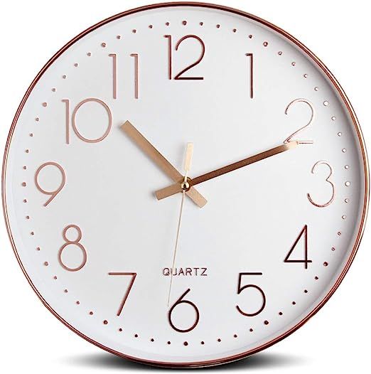 Tebery 12-Inch Silent Modern Wall Clock Battery Operated Decorative Wall Clocks for Living Room H... | Amazon (US)