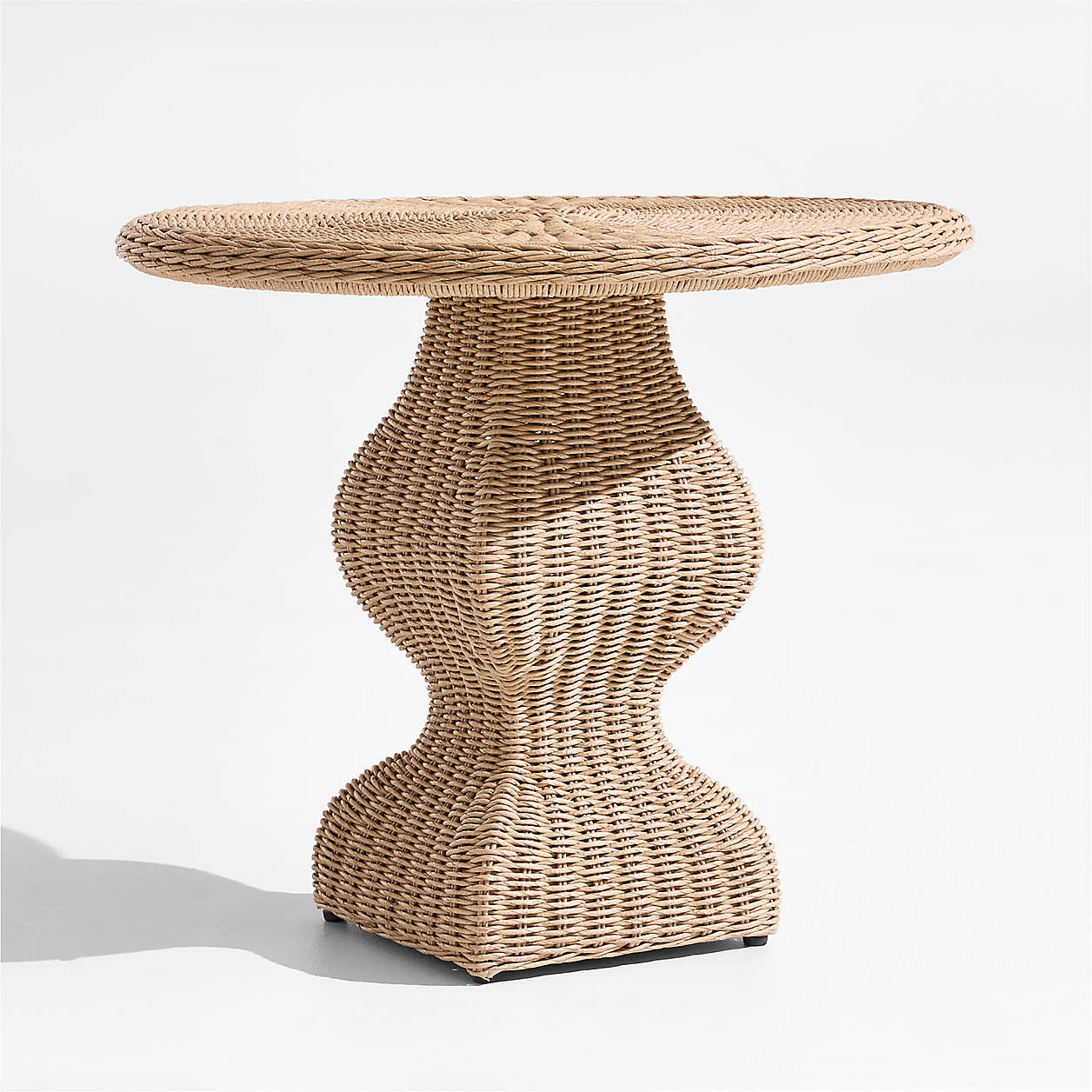 The Felix Wicker Outdoor Accent Table by Jake Arnold + Reviews | Crate & Barrel | Crate & Barrel