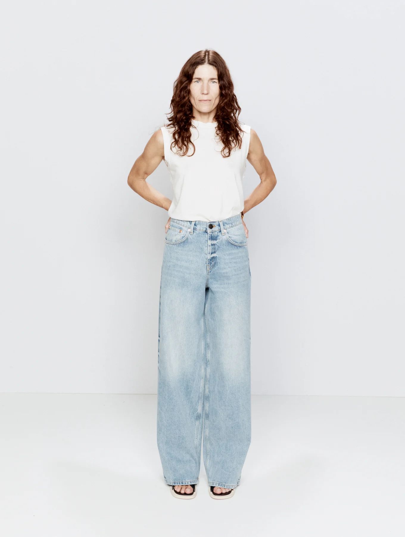 90s organic-cotton high-waisted wide-leg jeans | Matches (UK)