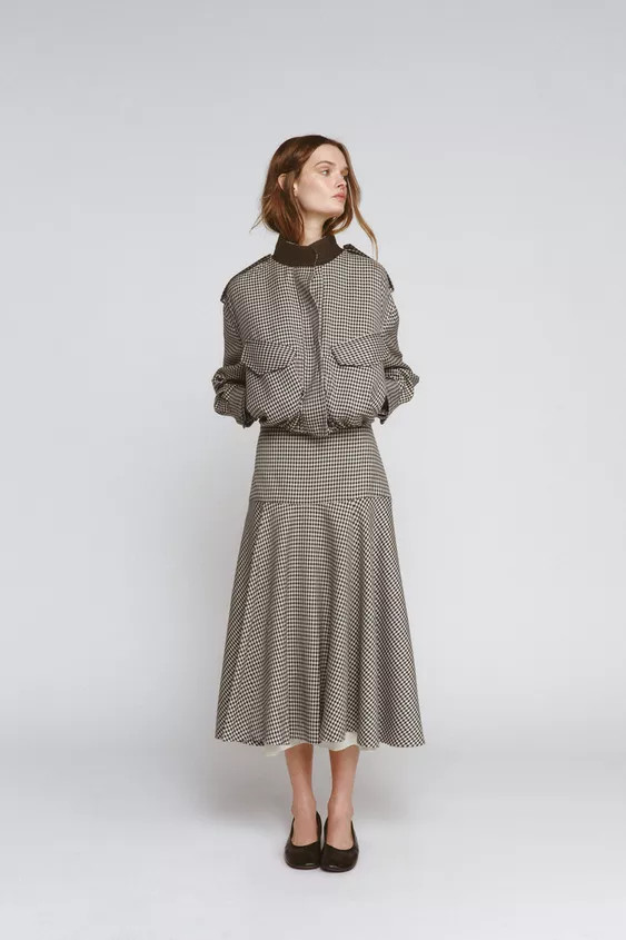 ZW COLLECTION CHECK BOMBER JACKET | Zara UK