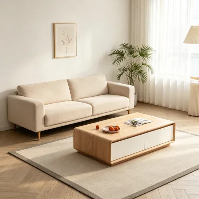 Modern Rubberwood Solid Wood Coffee Table | Wayfair North America