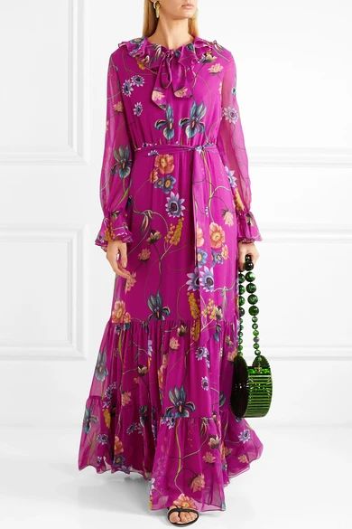 Anna floral-print silk-georgette maxi dress | NET-A-PORTER (UK & EU)