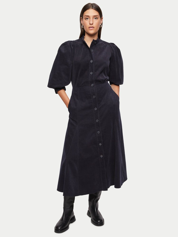 Cord Shirt Dress | Navy | Jigsaw (UK)