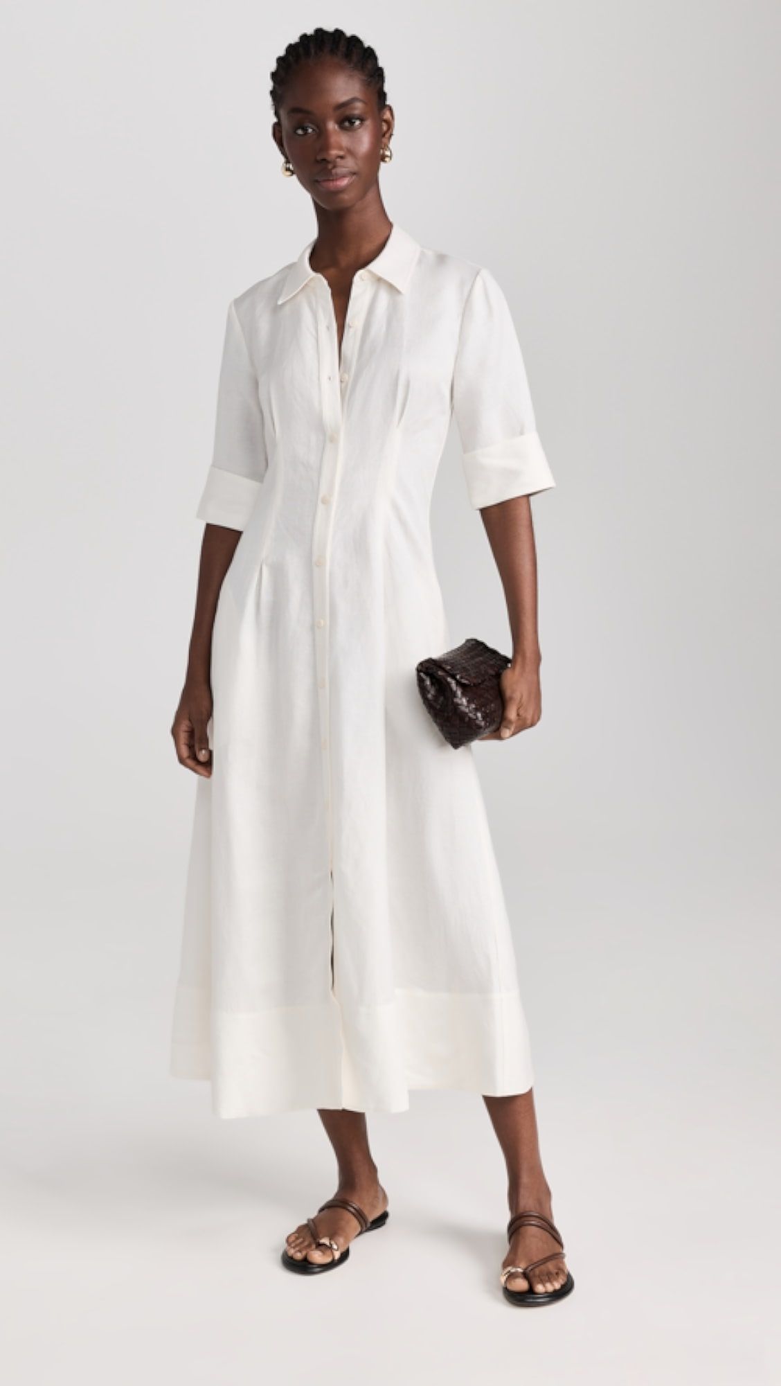 Claudine Short Sleeve Shirt Midi Dress | Shopbop
