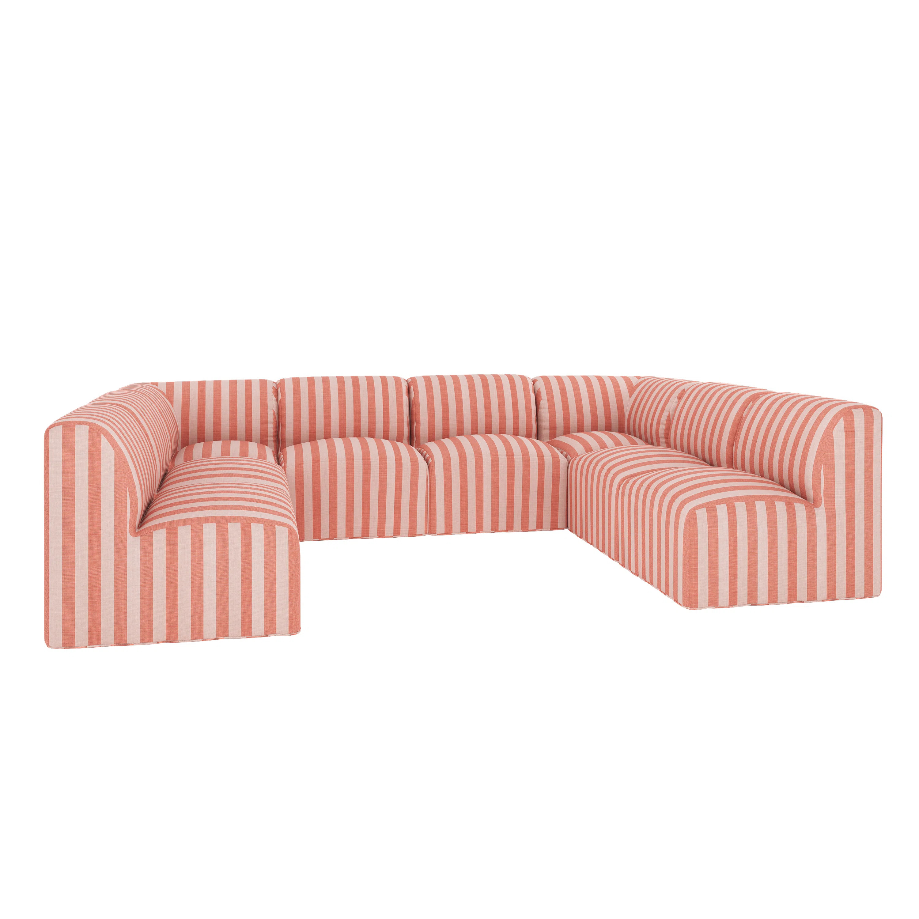 Essie 124" Sunbrella Outdoor U Sectional | Wayfair North America