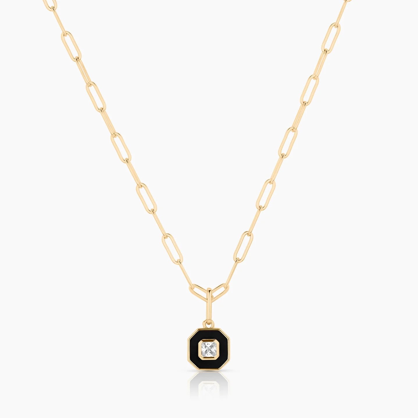 Florence Black Enamel Necklace | Thatch
