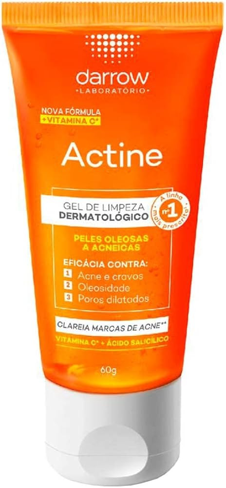 Actine Sabonete Líquido + Vit C, pele oleosa a acneira, Darrow - 60g, Laranja | Amazon (BR)