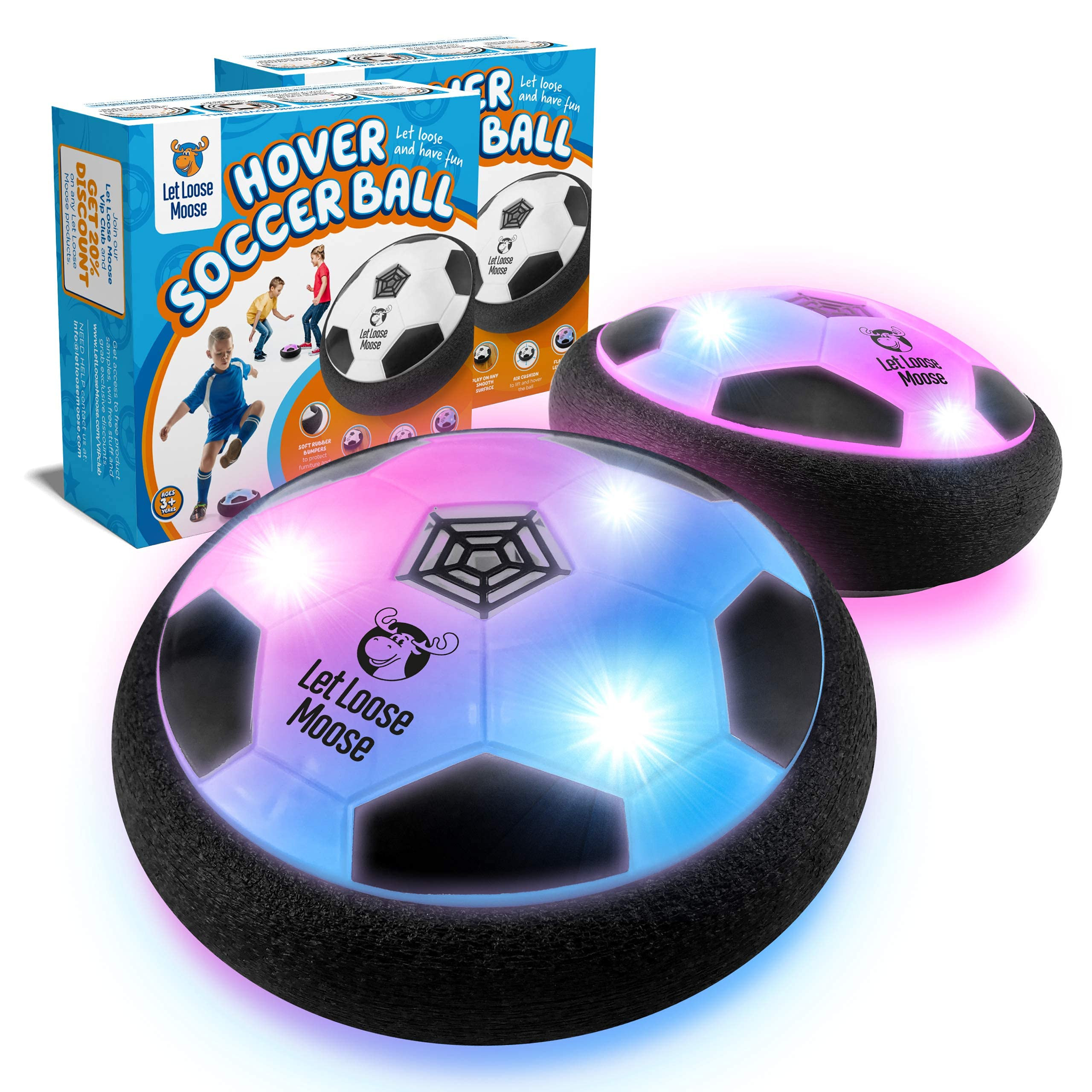 Let Loose Moose Hover Soccer Ball, Set of 2 LED Soccer Ball Toys, Gifts for 8 Year Old Boys, Indo... | Amazon (US)