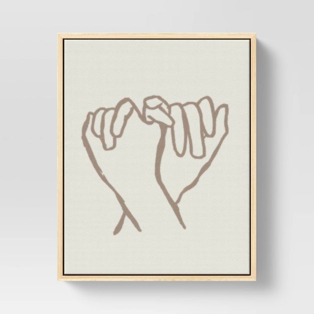 8&#34; x 10&#34; Pinky Promise Framed Wall Canvas - Threshold&#8482; | Target
