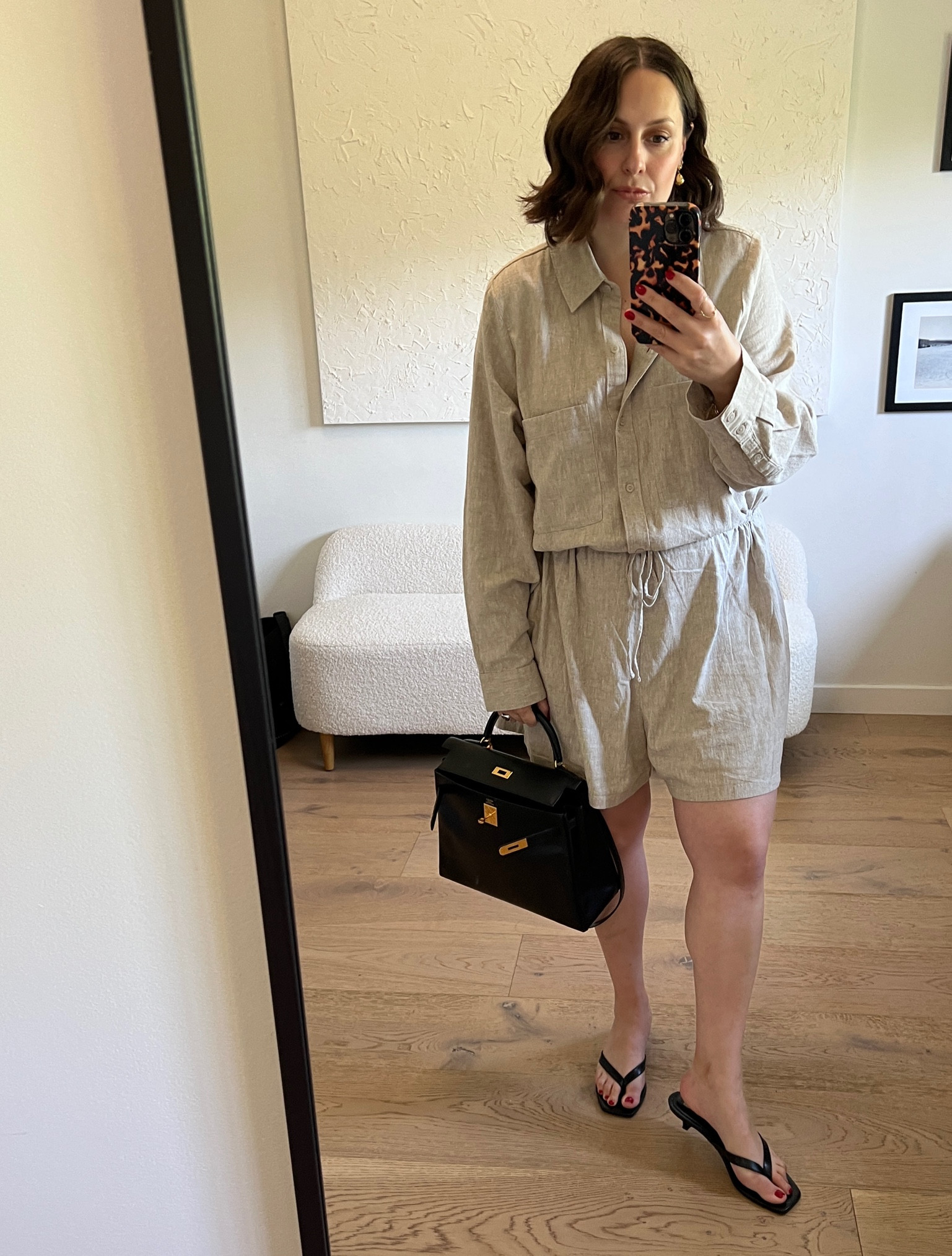 Spring outfit inspo, linen romper, mid size style, 

#LTKmidsize #LTKSeasonal