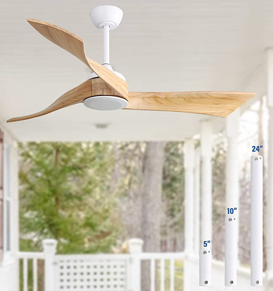 Sofucor 52'' Ceiling Fan No Light,3 Blade Ceiling Fan,Outdoor Ceiling Fan With Remote Control, No... | Amazon (US)